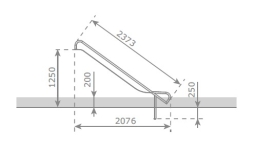Скат KBT Steg-on L2,3 H1,0-1,25 из нержавеющей стали для игровых площадок, фото 5 Скат KBT Steg-on L2,3 H1,0-1,25 из нержавеющей стали для игровых площадок, фото 5