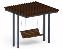 Пергола Рэст с диваном (без поликарбоната) Пергола Рэст с диваном (без поликарбоната)