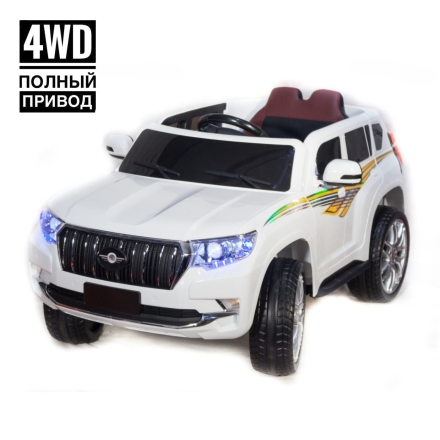 Электромобиль Toyota Prado 4WD белый, фото 1