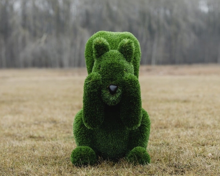 Топиари белочка Ку-ку, h=85 см - газон Deluxe, фото 2