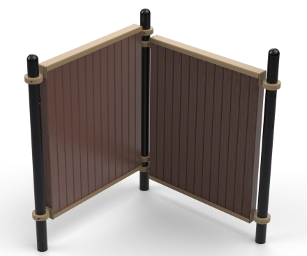 Две стены угловые (ДПК 100х100), фото 1