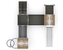 Детская игровая площадка Городок (Алтай) горка Н 1200 ДИК 2.01.3.03-24, фото 4