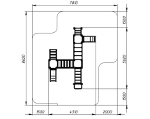 Детская игровая площадка Королевство (Коты) ДИК 1.15.08-11 H=750