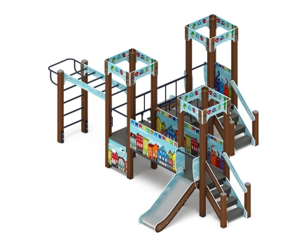 Детская игровая площадка Королевство (Коты) ДИК 1.15.08-11 H=750, фото 1