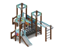 Детская игровая площадка Королевство (Коты) ДИК 1.15.08-11 H=750