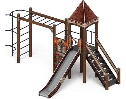 Детская игровая площадка Замок Средневековый ДИК 2.18.03-02 H=1500, фото 1