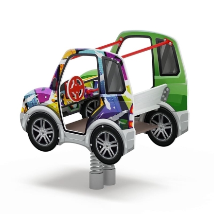 Машинка - Качалка на пружине двухместная машинка - ИО 23.03.01-02.И1, фото 4