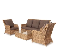 Зона 5 Гляссе лаунж-зона из искусственного ротанга, цвет соломенный, фото 1