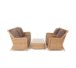 Зона 5 Гляссе лаунж-зона из искусственного ротанга, цвет соломенный, фото 2