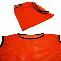 Манишка отличительная из сетчатой ткани Оранжевая подросковая размер S - L