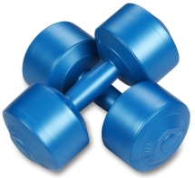 Гантели виниловые 2 х 5кг, синий