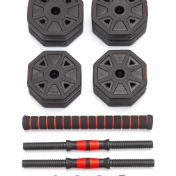 Гантели гексагональные разборные с грифом, 15 кг (2 шт. х 7,5 кг.), фото 2 Гантели гексагональные разборные с грифом, 15 кг (2 шт. х 7,5 кг.), фото 2