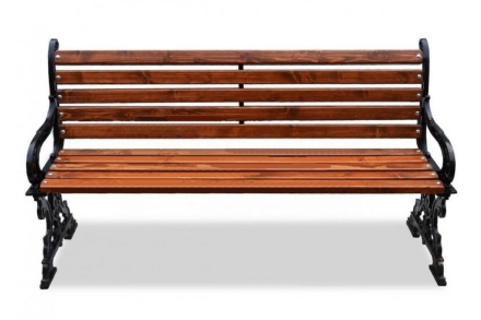 Скамейка чугунная Барокко 2,0 м (3 опоры), фото 2