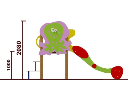 Горка Медуза 08023 H=1000 для детской площадки, фото 3
