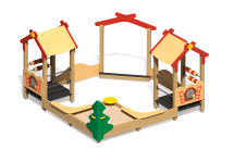 Песочный дворик Теремок ПС-29 без горки для детской площадки Песочный дворик Теремок ПС-29 без горки для детской площадки
