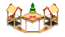 Песочный дворик Теремок ПС-29 без горки для детской площадки Песочный дворик Теремок ПС-29 без горки для детской площадки