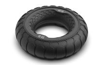 Набор из двух массажных мячей с кистевым эспандером черный