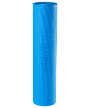 Коврик для йоги FM-102, PVC, 173x61x0,3 см, с рисунком, синий