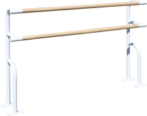 Станок хореографический ZSO напольный, двухрядный 2 м, перекладина D-40 мм Береза Станок хореографический ZSO напольный, двухрядный 2 м, перекладина D-40 мм Береза