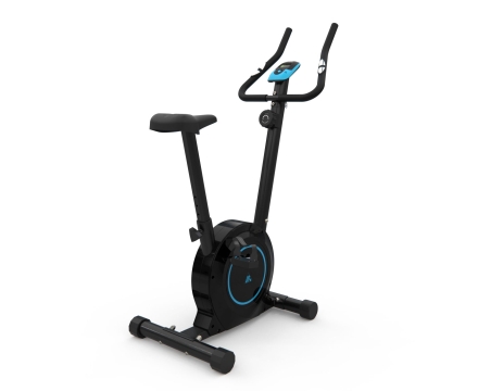 Велотренажер DFC B504BB магнитный (черный корпус, голубая полоса), фото 1