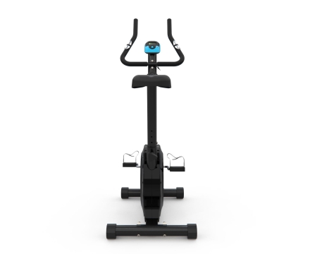 Велотренажер DFC B504BB магнитный (черный корпус, голубая полоса), фото 4