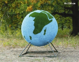 Топиари глобус, d=100 см/H=136 см - газон Eco, фото 1