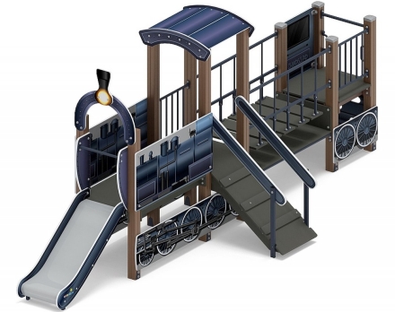 Детская игровая площадка Паровозик ДИК 1.03.5.01-15 H=750, фото 1