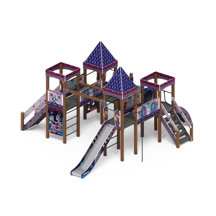 Детская игровая площадка Замок Пиксель ДИК 2.18.02-13 H=1200 H=1500, фото 1