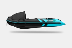 Gladiator C 330 AL ACTIVE Черно-бирюзовый моторная лодка ПВХ Алюминиевый пайол, фото 3