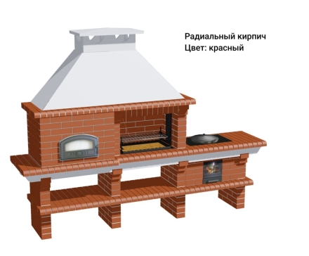 Печь Аристократ 750 Прямоугольный кирпич желтый, фото 12