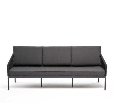 Зона 13 Канны лаунж-зона 5-местная плетеная из роупа (веревки), цвет темно-серый, фото 20