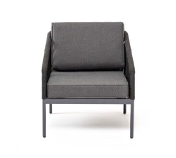 Зона 13 Канны лаунж-зона 5-местная плетеная из роупа (веревки), цвет темно-серый, фото 17