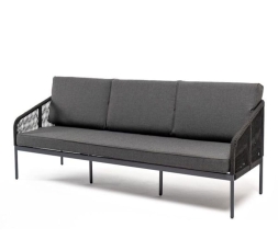 Зона 13 Канны лаунж-зона 5-местная плетеная из роупа (веревки), цвет темно-серый, фото 15