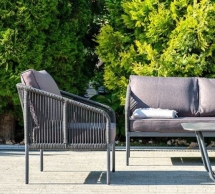 Зона 13 Канны лаунж-зона 5-местная плетеная из роупа (веревки), цвет темно-серый Зона 13 Канны лаунж-зона 5-местная плетеная из роупа (веревки), цвет темно-серый