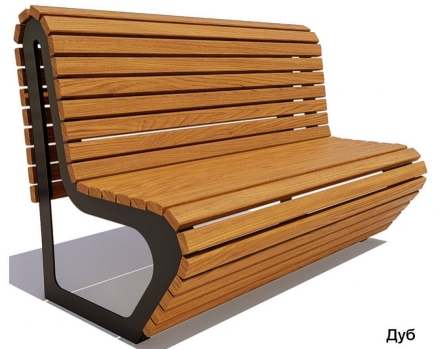 Скамейка парковая Премиум, Лиственница 0,6 м, фото 1