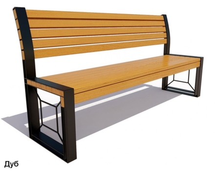 Скамейка уличная Бавария, Лиственница 1,8 м, фото 5