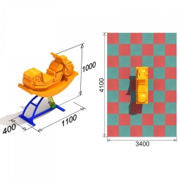 Качалка на пружине Мото для детской площадки, фото 2
