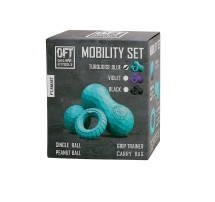 Набор из двух массажных мячей с кистевым эспандером бирюзовый Набор из двух массажных мячей с кистевым эспандером бирюзовый