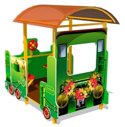 Игровой макет Паровоз-Лето ИМ066 для детских площадок, фото 2 Игровой макет Паровоз-Лето ИМ066 для детских площадок, фото 2