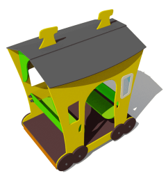 Игровой комплекс Вагон №2 ВСТ 1122 для детской площадки, фото 2 Игровой комплекс Вагон №2 ВСТ 1122 для детской площадки, фото 2