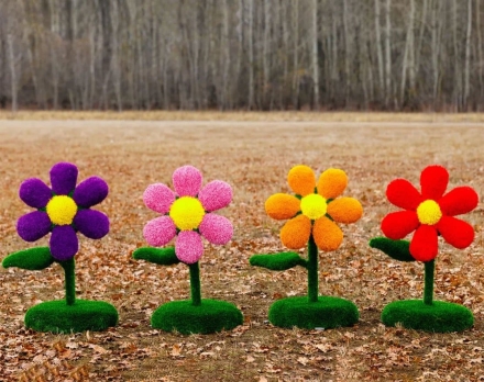 Топиари цветок, h=155 см, цвет на выбор - газон Eco + Deluxe, фото 2