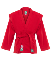 Куртка для самбо JS-302, красная, р.0/130