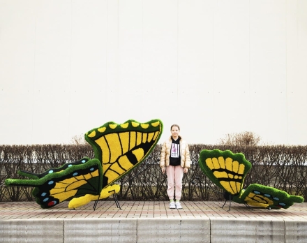 Топиари композиция бабочки Барбариска и Искорка - газон Eco, фото 2