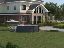 Бассейн диаметром 3,6 м. ротанг