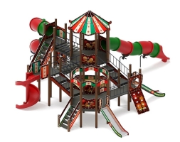 Детская игровая площадка Карнавал Шапито ДИК 2.22.05-01 H=1200 H=2000, винтовой скат, фото 2 Детская игровая площадка Карнавал Шапито ДИК 2.22.05-01 H=1200 H=2000, винтовой скат, фото 2