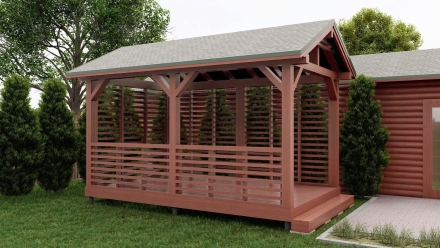 Прямоугольная беседка СОЙКА, фото 4