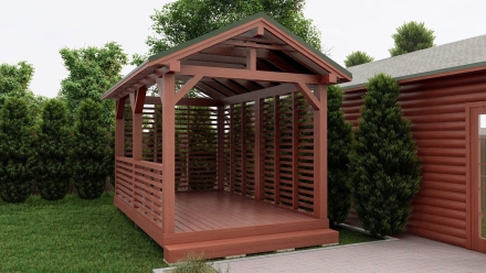 Прямоугольная беседка СОЙКА, фото 3