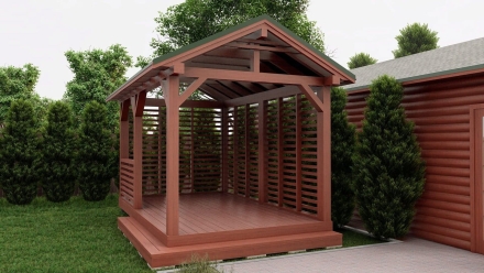 Прямоугольная беседка СОЙКА, фото 1