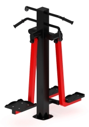 Хипс+Маятник (красный) - Уличный тренажер - СТ 024-11.П, фото 2 Хипс+Маятник (красный) - Уличный тренажер - СТ 024-11.П, фото 2