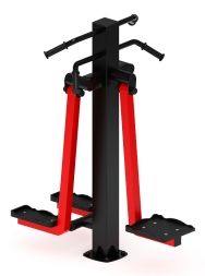 Хипс+Маятник (красный) - Уличный тренажер - СТ 024-11.П, фото 1 Хипс+Маятник (красный) - Уличный тренажер - СТ 024-11.П, фото 1